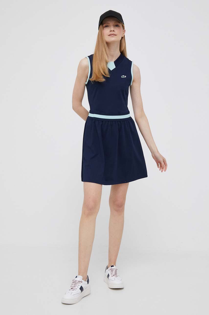 Сукня Lacoste колір синій mini розкльошена