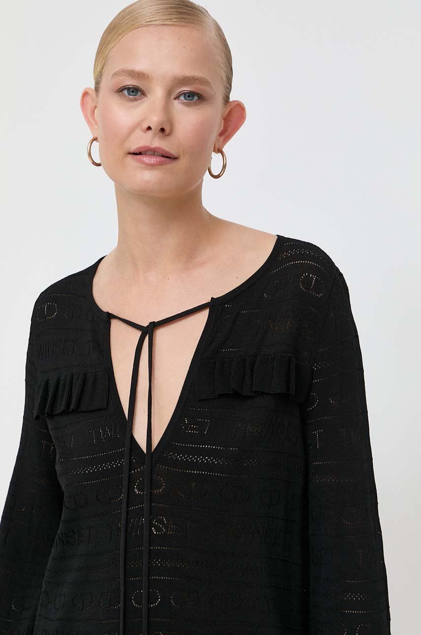Сукня Twinset колір чорний mini oversize