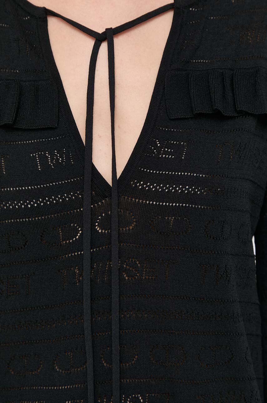 Сукня Twinset колір чорний mini oversize