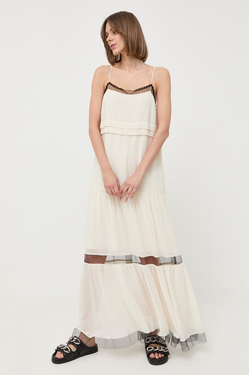 

Сукня Twinset колір бежевий maxi розкльошена
