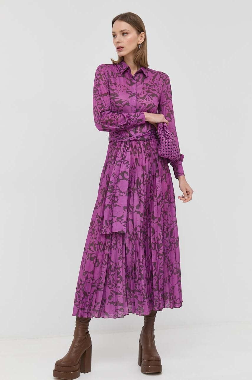 

Платье MAX&Co. цвет фиолетовый maxi расклешённая