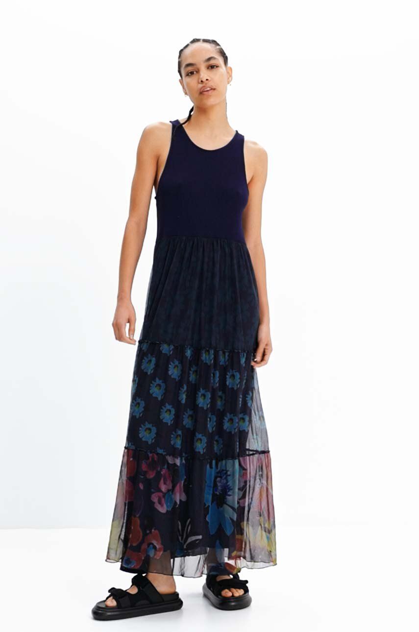 Šaty Desigual maxi - vícebarevná -  Hlavní materiál: 58 % Polyester