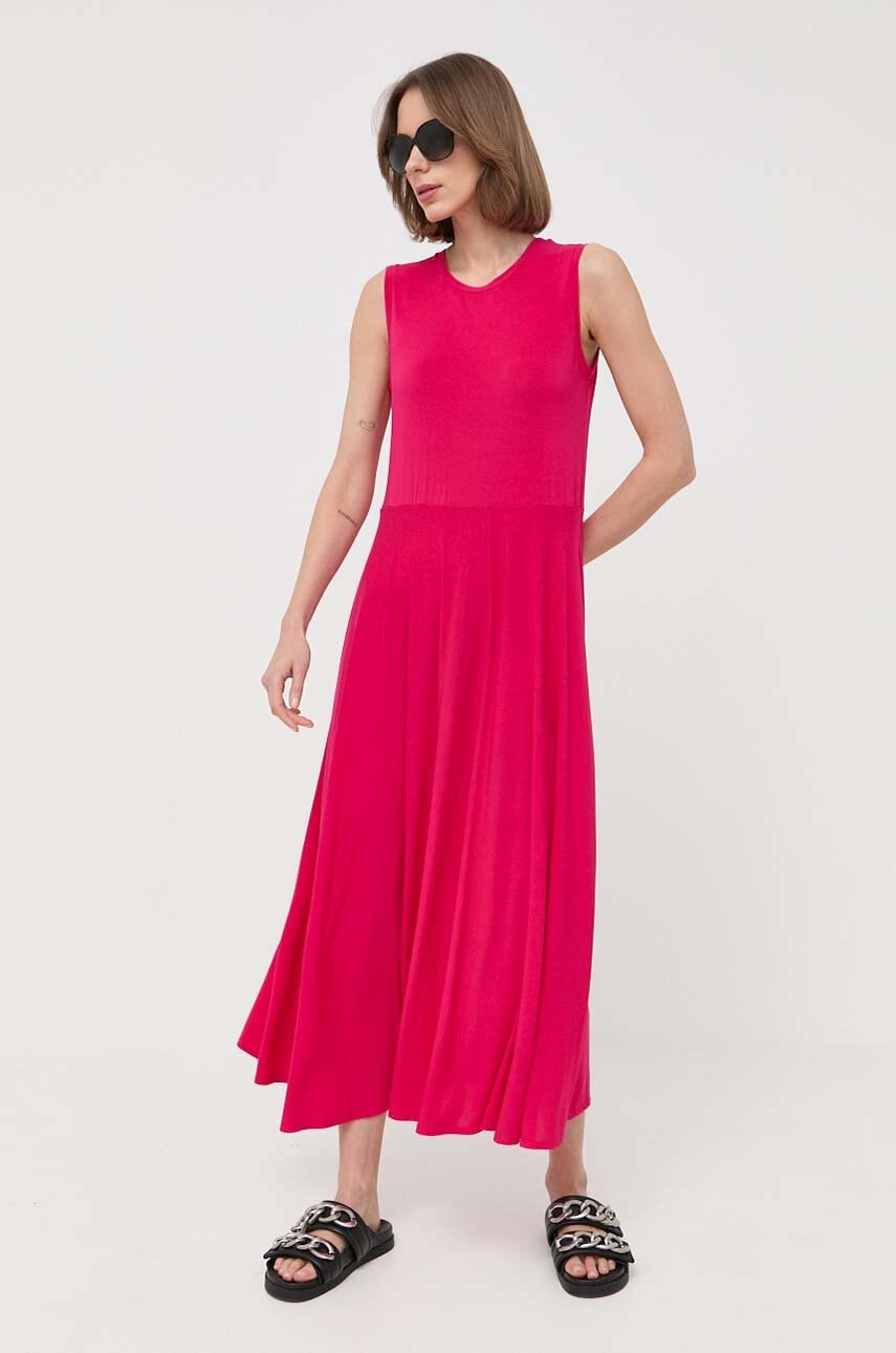 Max Mara Leisure Rochie Culoarea Roz, Midi, Evazati