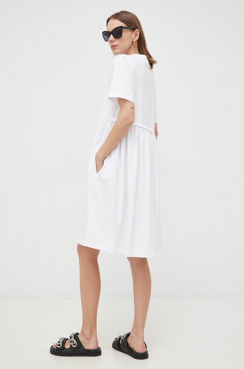 Max Mara Leisure rochie culoarea alb, midi, oversize