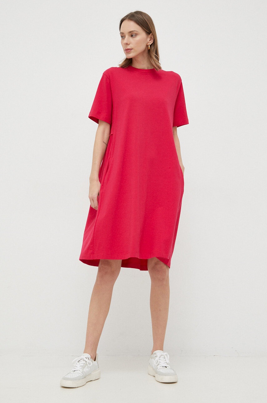 

Сукня Max Mara Leisure колір рожевий midi oversize