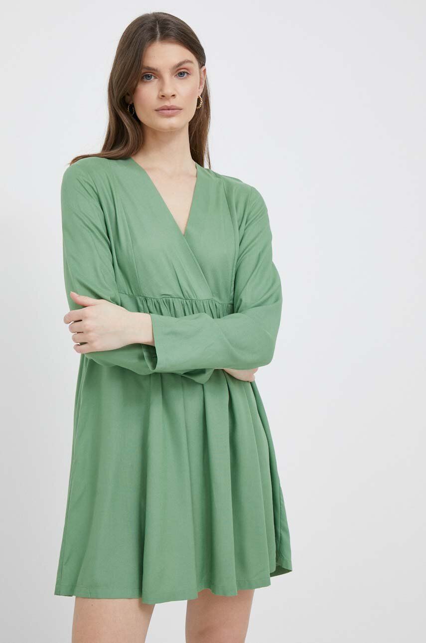 United Colors of Benetton rochie culoarea verde, mini, evazati