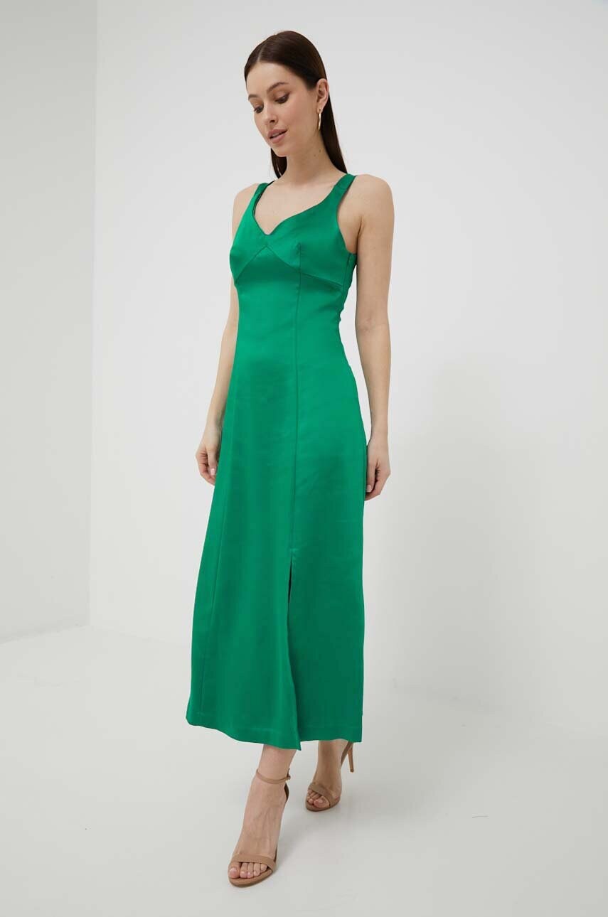 Сукня United Colors of Benetton колір зелений midi пряма