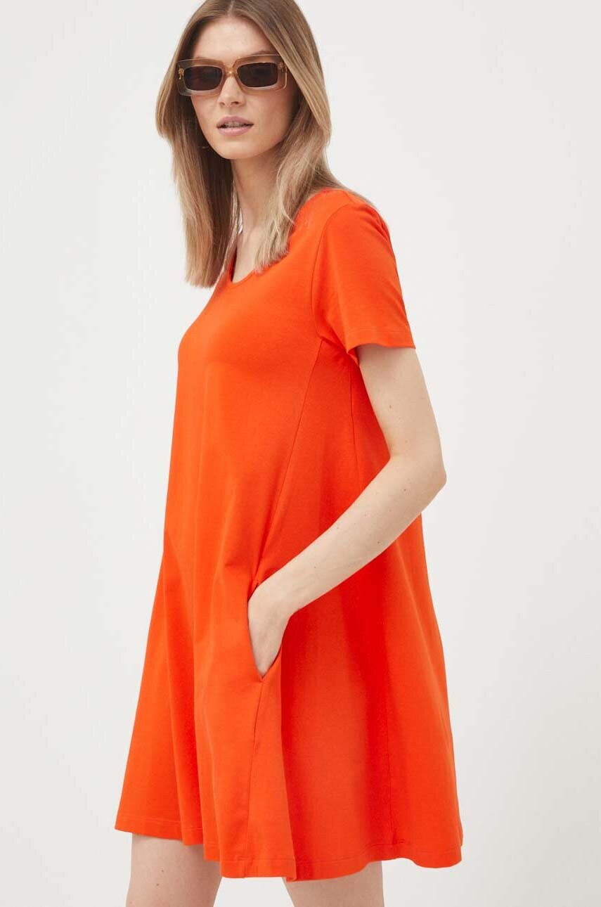 Сукня United Colors of Benetton колір помаранчевий mini розкльошена
