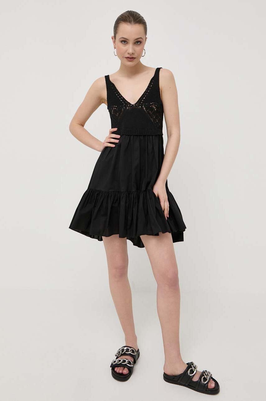 

Сукня Pinko колір чорний mini розкльошена