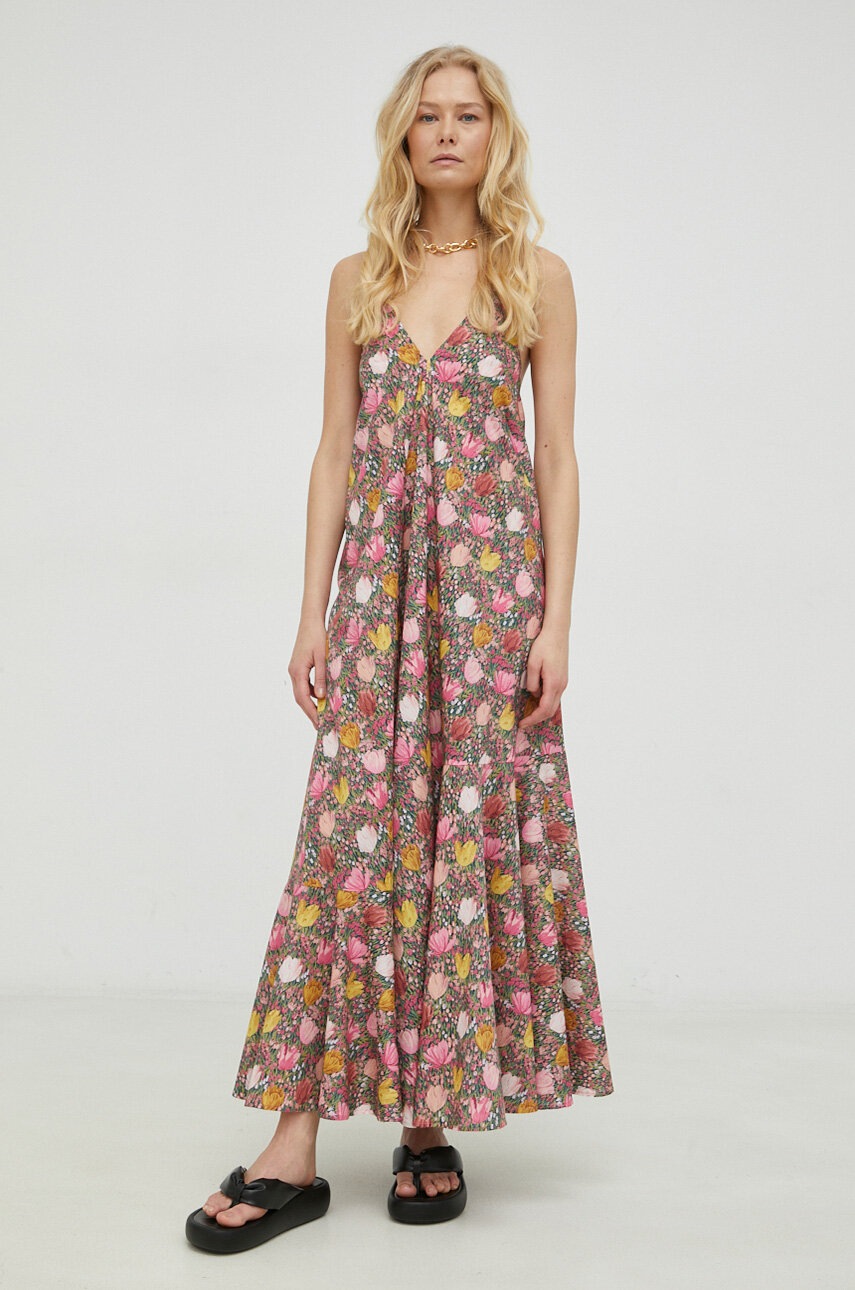 

Хлопковое платье Birgitte Herskind Lydon Liberty maxi расклешённое