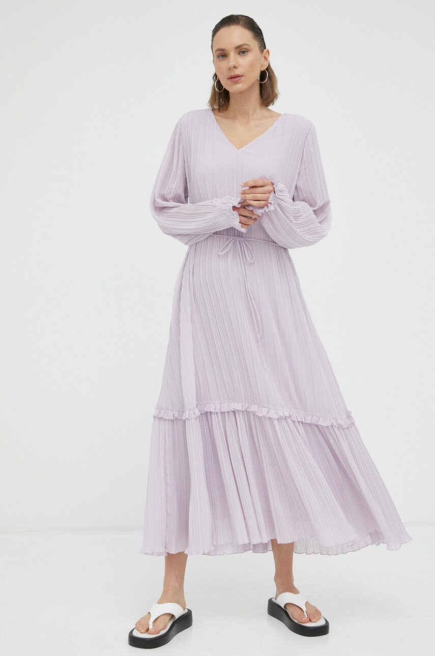 Bruuns Bazaar Rochie Culoarea Violet, Maxi, Drept