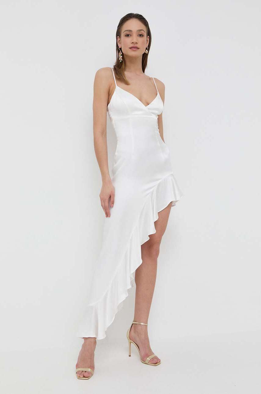 Bardot rochie culoarea alb, maxi, drept Pret Mic Alb imagine noua gjx.ro