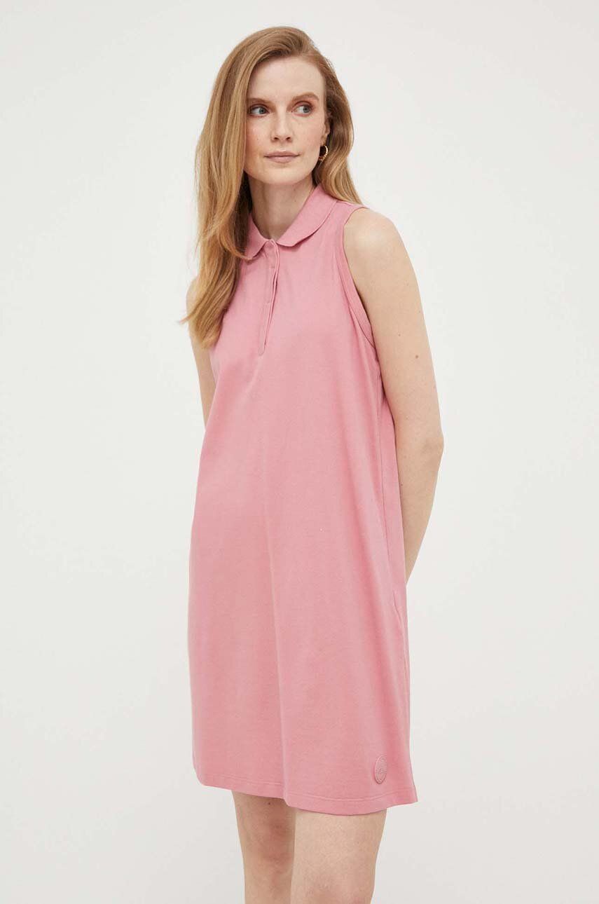Colmar rochie din bumbac culoarea roz, mini, drept