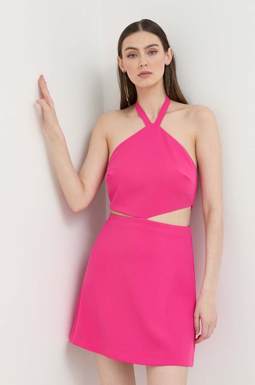 Šaty Marciano Guess fialová barva, mini - fialová -  100 % Polyester