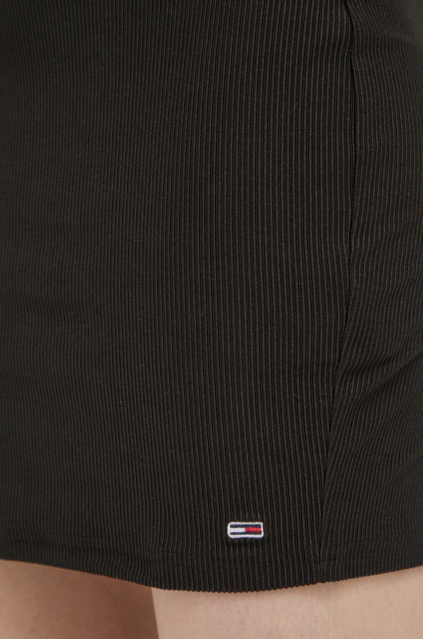 Сукня Tommy Jeans колір чорний mini облягаюча