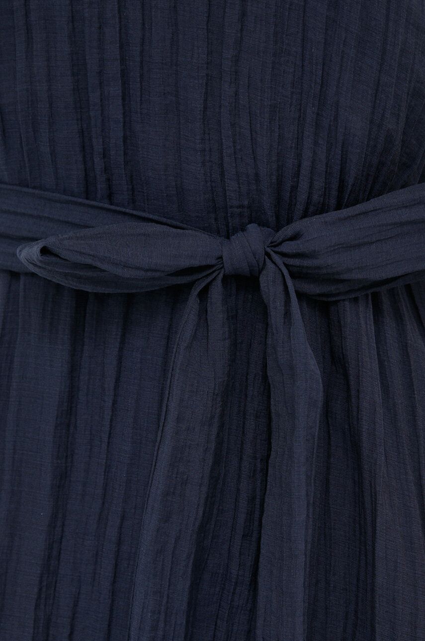 Armani Exchange sukienka kolor granatowy maxi rozkloszowana