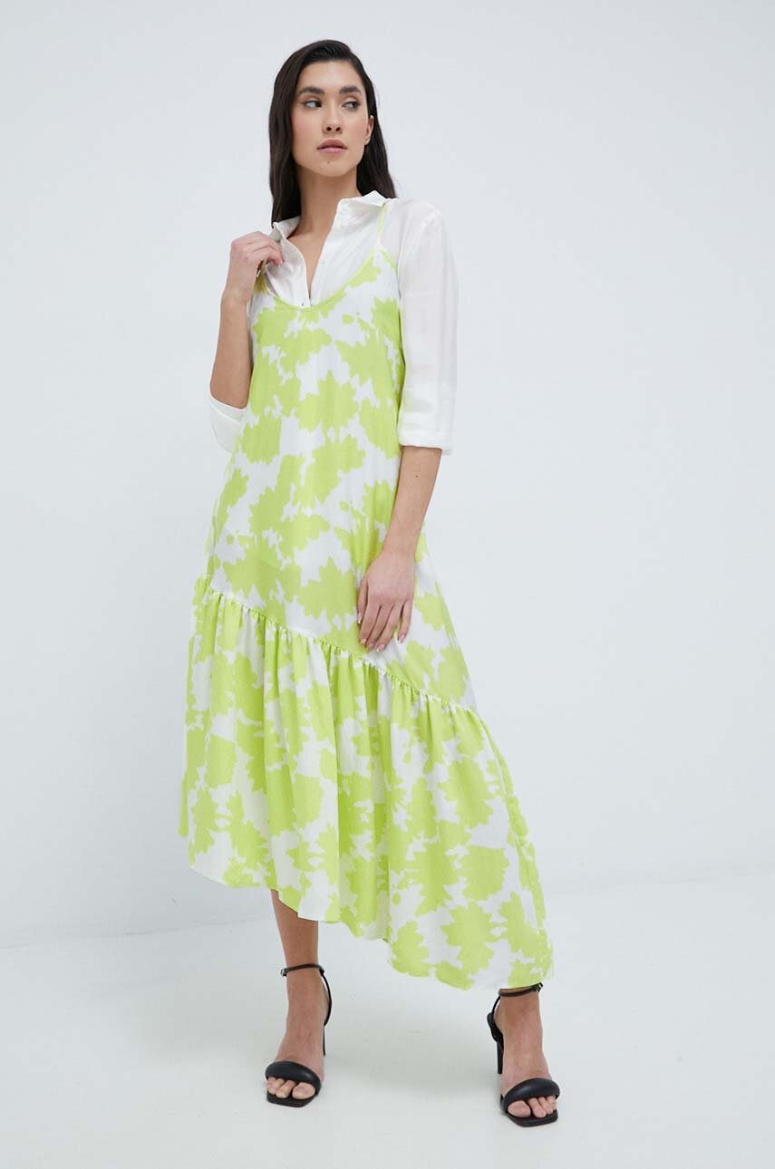 Armani Exchange rochie midi, evazată