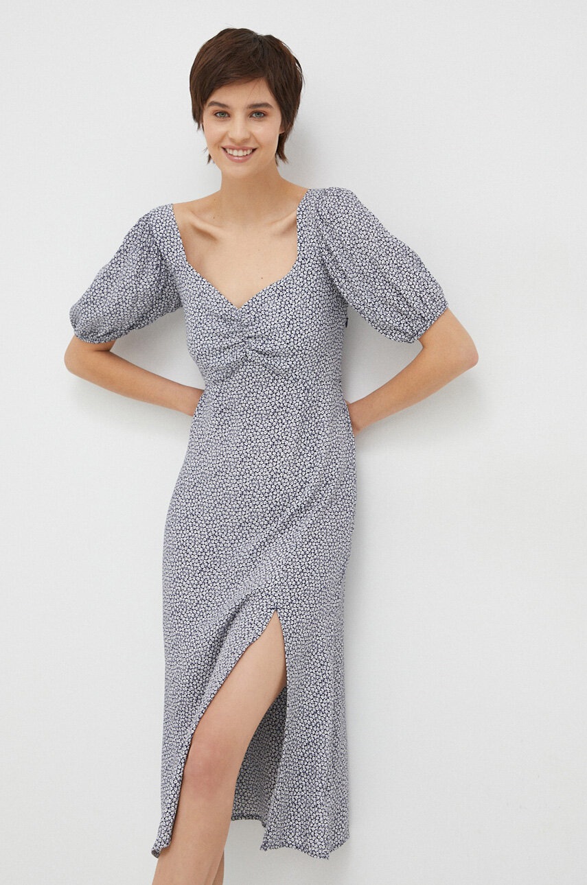 Gap Rochie Culoarea Albastru Marin, Midi, Mulata