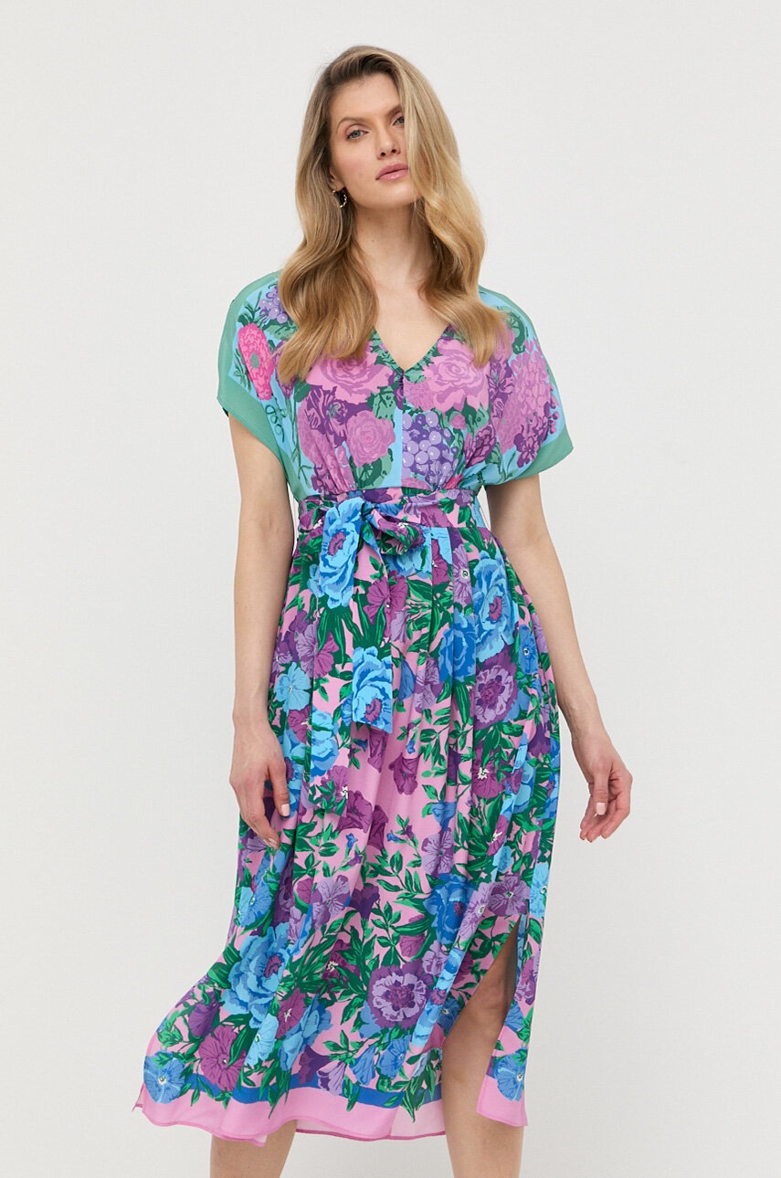 

Шовкова сукня Weekend Max Mara midi розкльошена