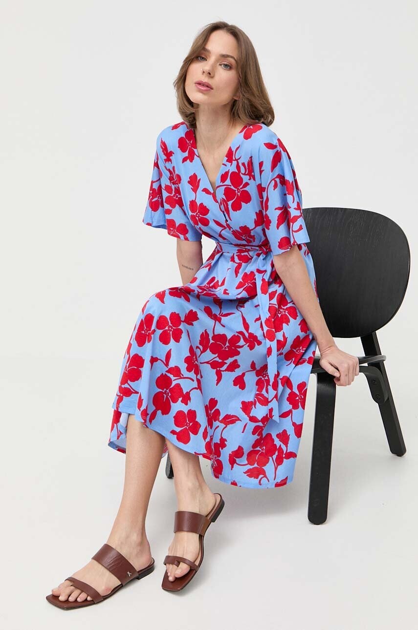 

Хлопковое платье Weekend Max Mara mini расклешённая