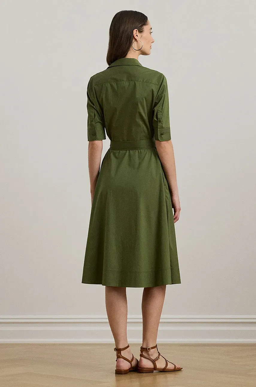 Платье Lauren Ralph Lauren цвет зелёный mini расклешённая Платье Lauren Ralph Lauren цвет зелёный mini расклешённая