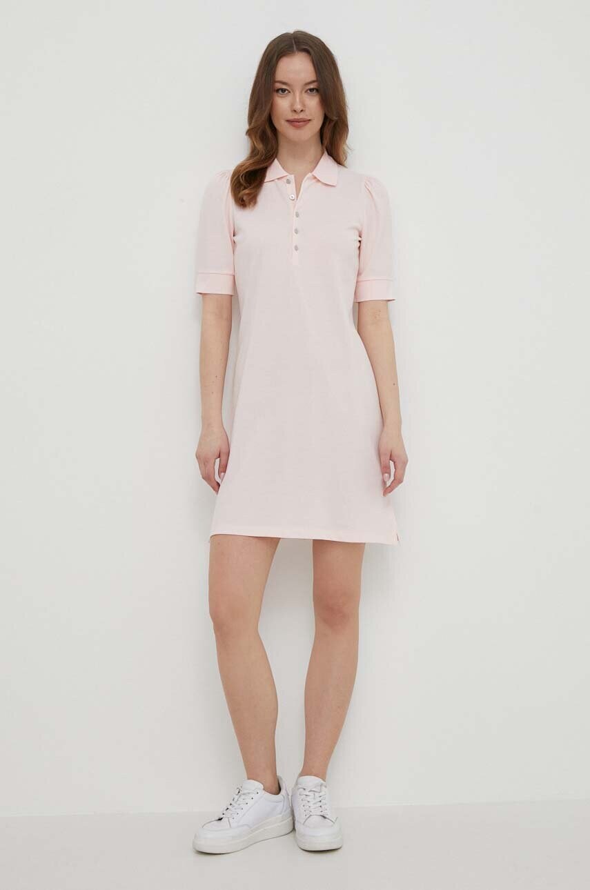 Сукня Lauren Ralph Lauren колір рожевий mini пряма