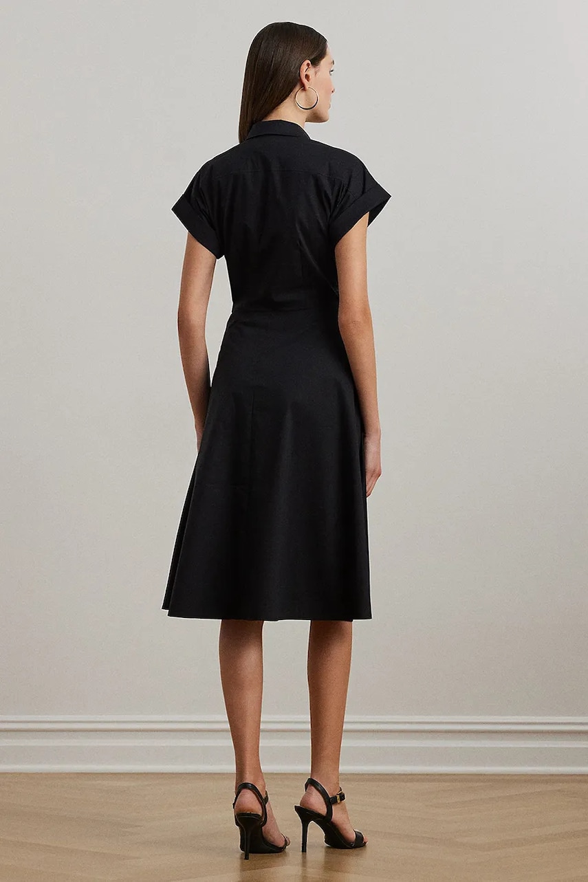 Платье Lauren Ralph Lauren цвет синий midi расклешённое 250903193 Платье Lauren Ralph Lauren цвет синий midi расклешённое 250903193