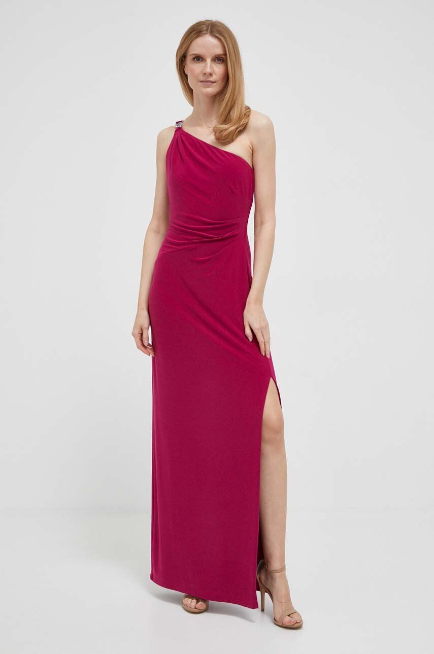 Levně Šaty Lauren Ralph Lauren růžová barva, maxi