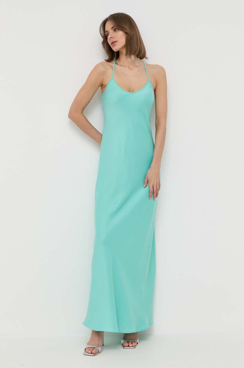 MAX&Co. rochie culoarea turcoaz, maxi, mulata