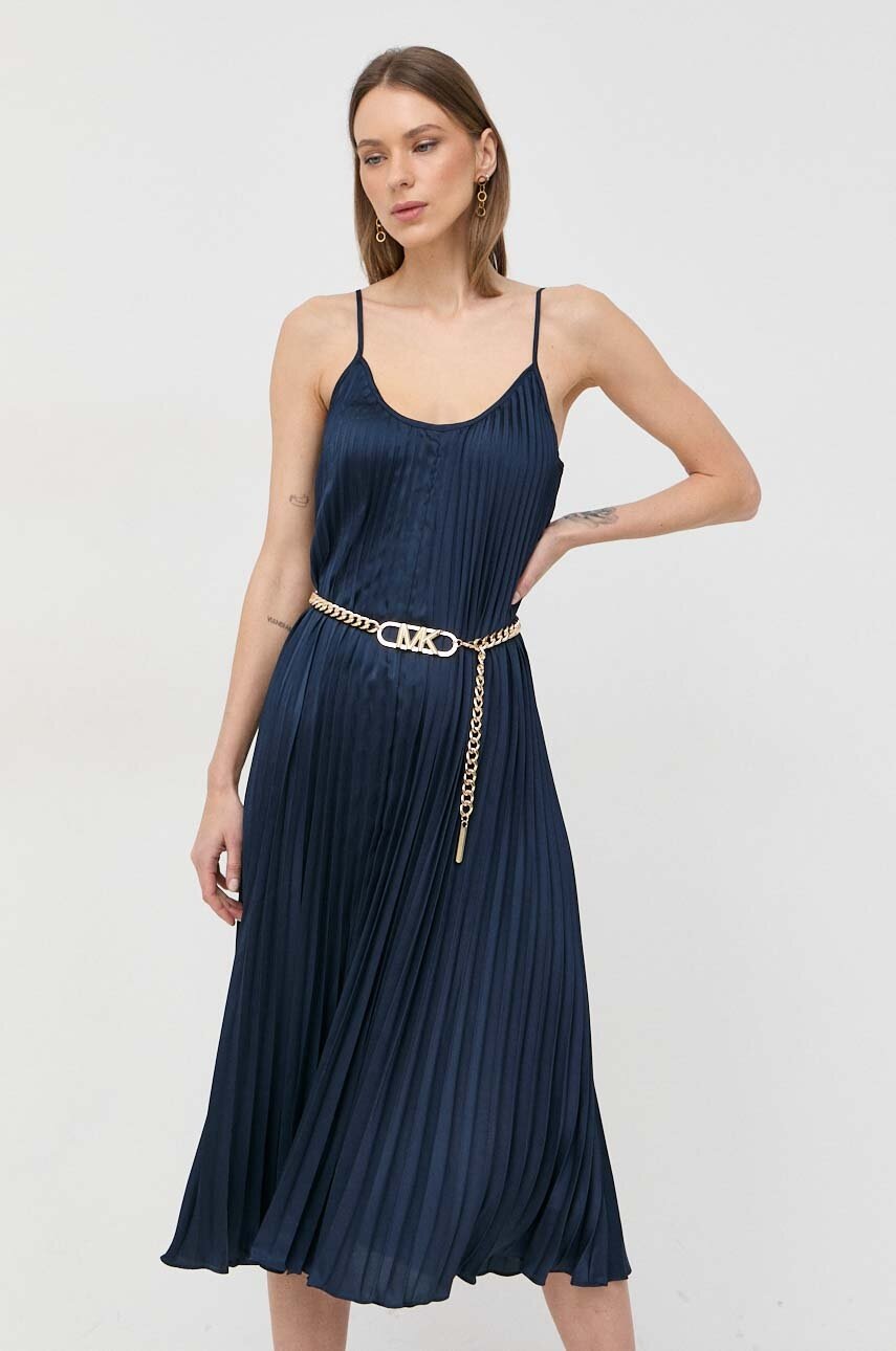

Сукня MICHAEL Michael Kors колір синій midi розкльошена