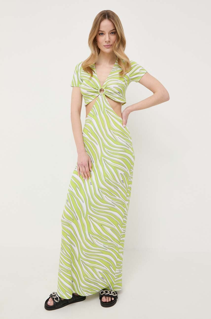 MICHAEL Michael Kors rochie culoarea verde, maxi, mulata