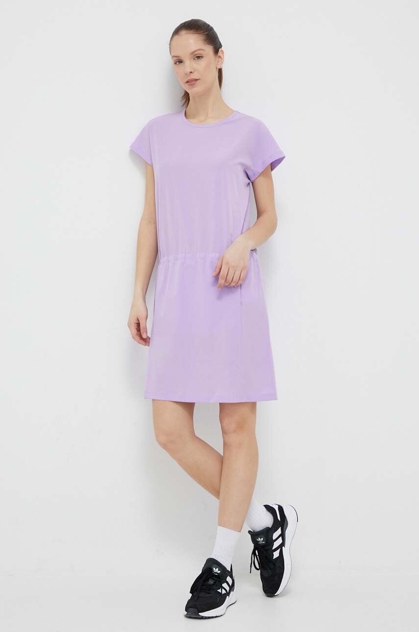 Helly Hansen rochie culoarea violet, mini, drept