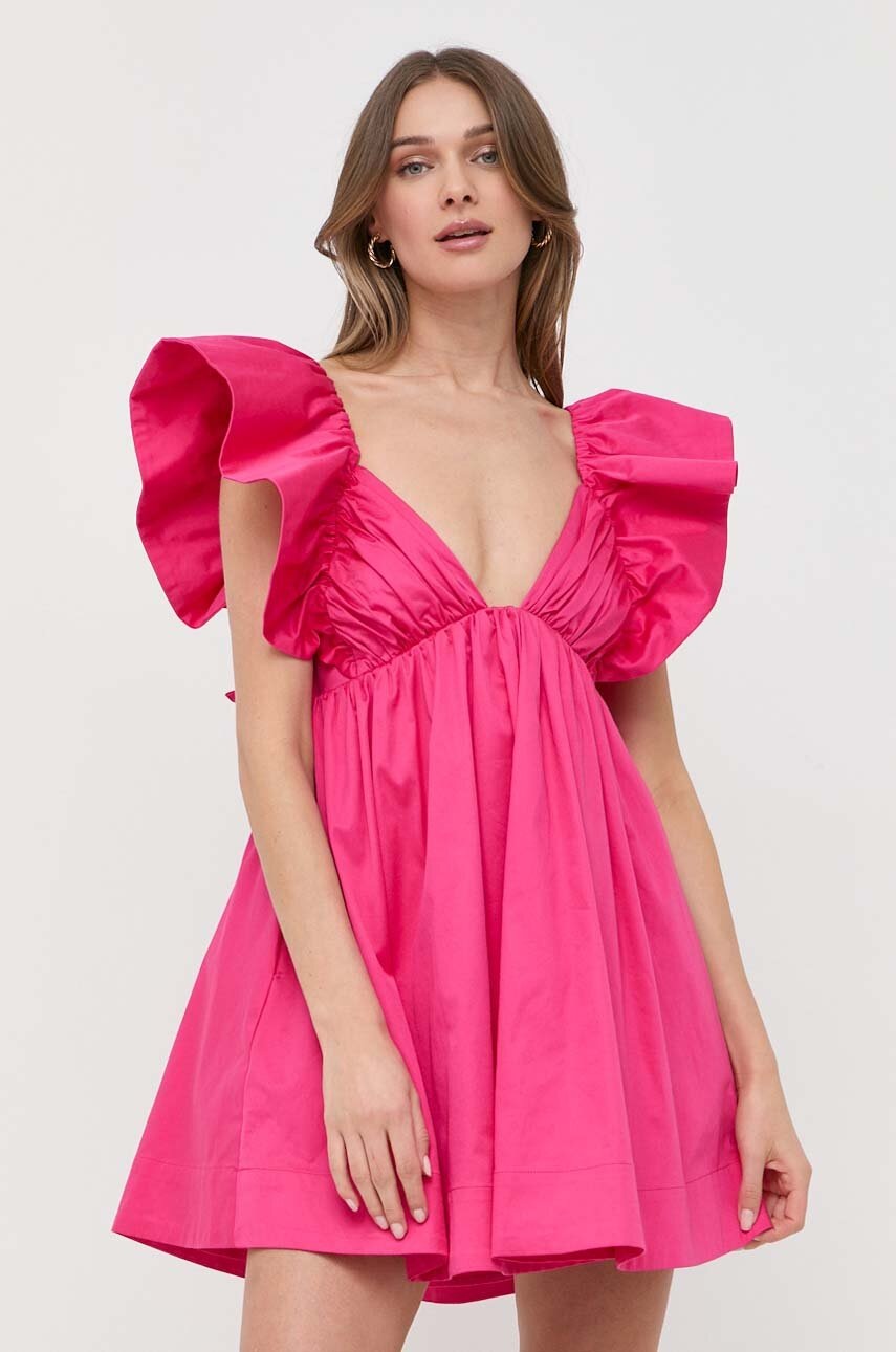 

Платье For Love & Lemons цвет розовый mini расклешённая