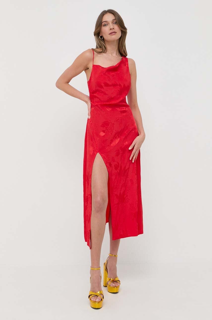 

Сукня For Love & Lemons Ilana колір червоний midi облягаюча