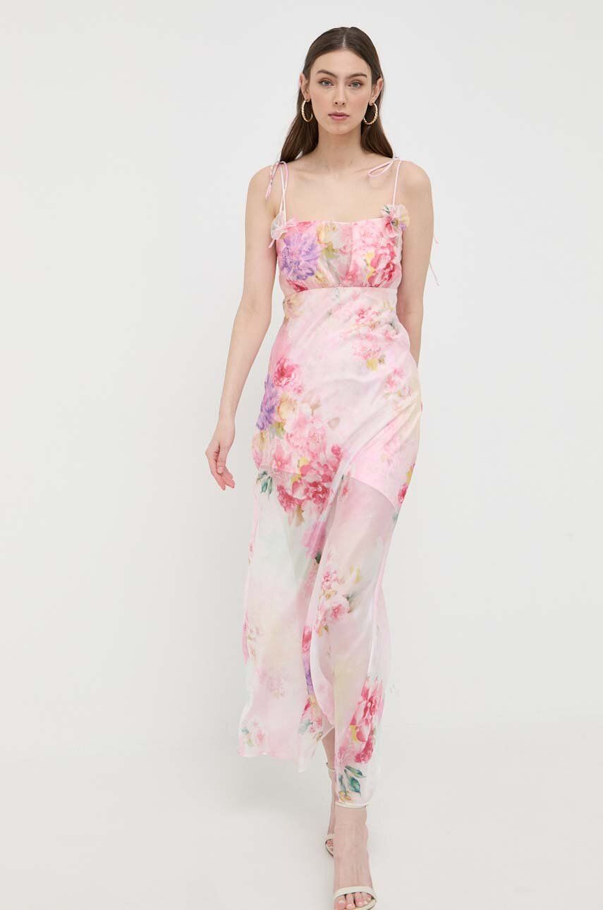 E-shop Šaty For Love & Lemons růžová barva, maxi