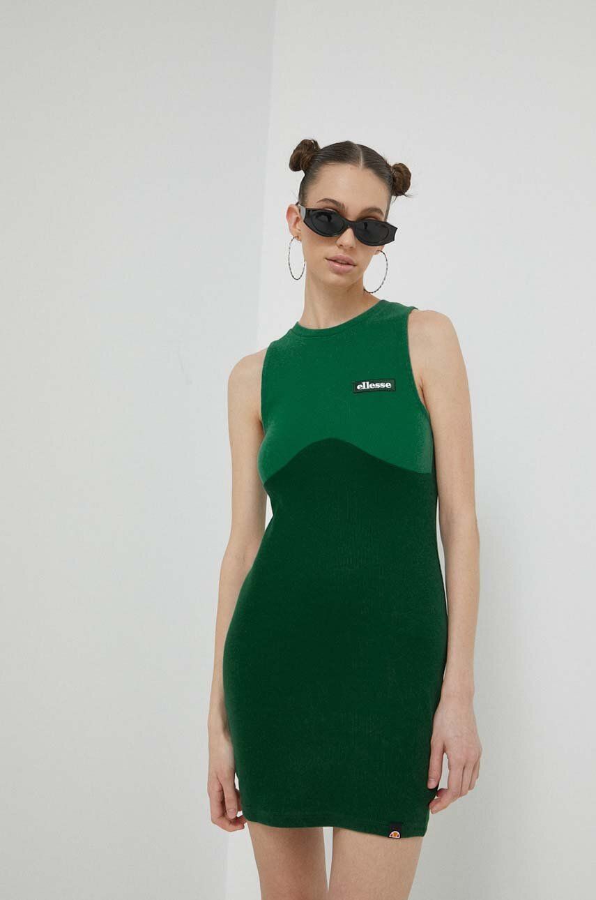 Ellesse Rochie Culoarea Verde, Mini, Mulata