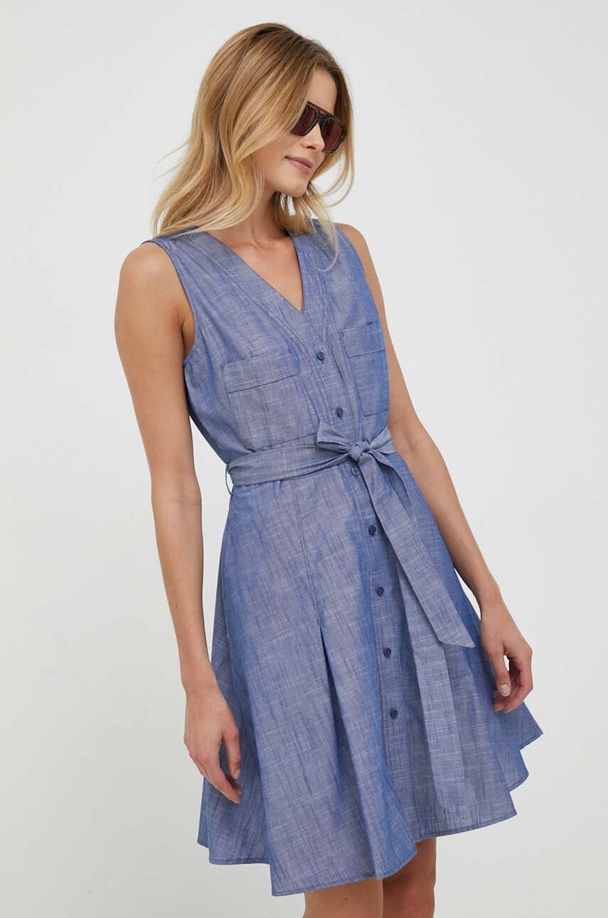 

Бавовняна сукня Dkny mini розкльошена