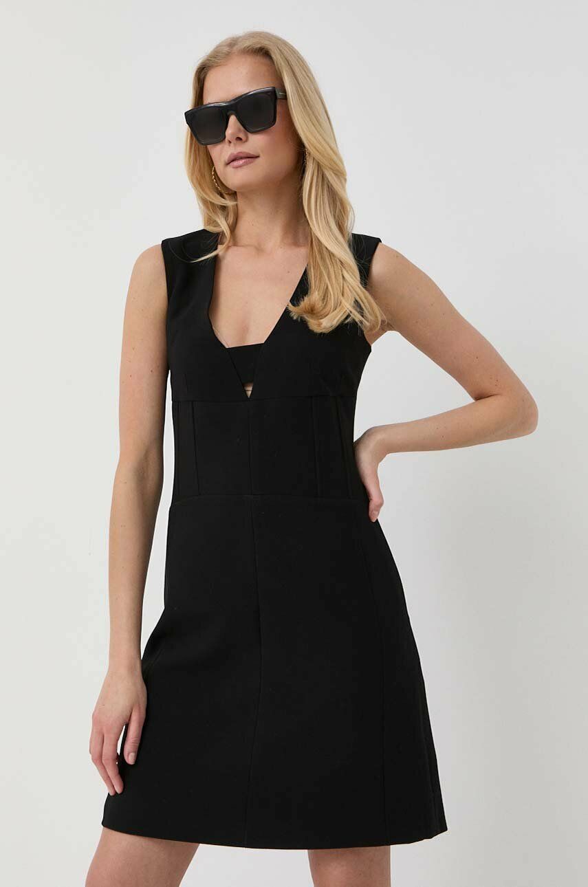Morgan rochie culoarea negru, mini, mulata Femei 2023-09-25