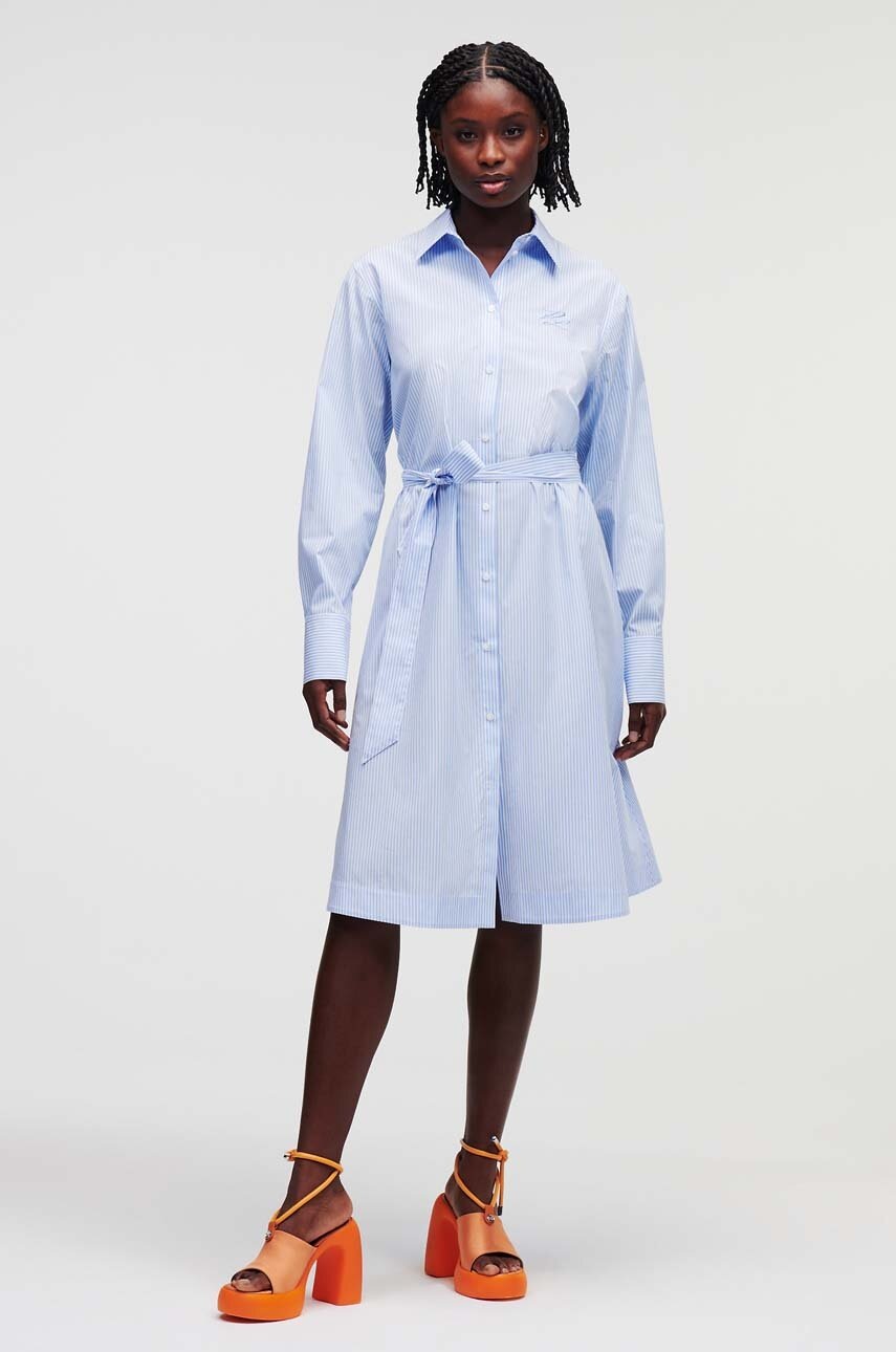 

Хлопковое платье Karl Lagerfeld midi oversize