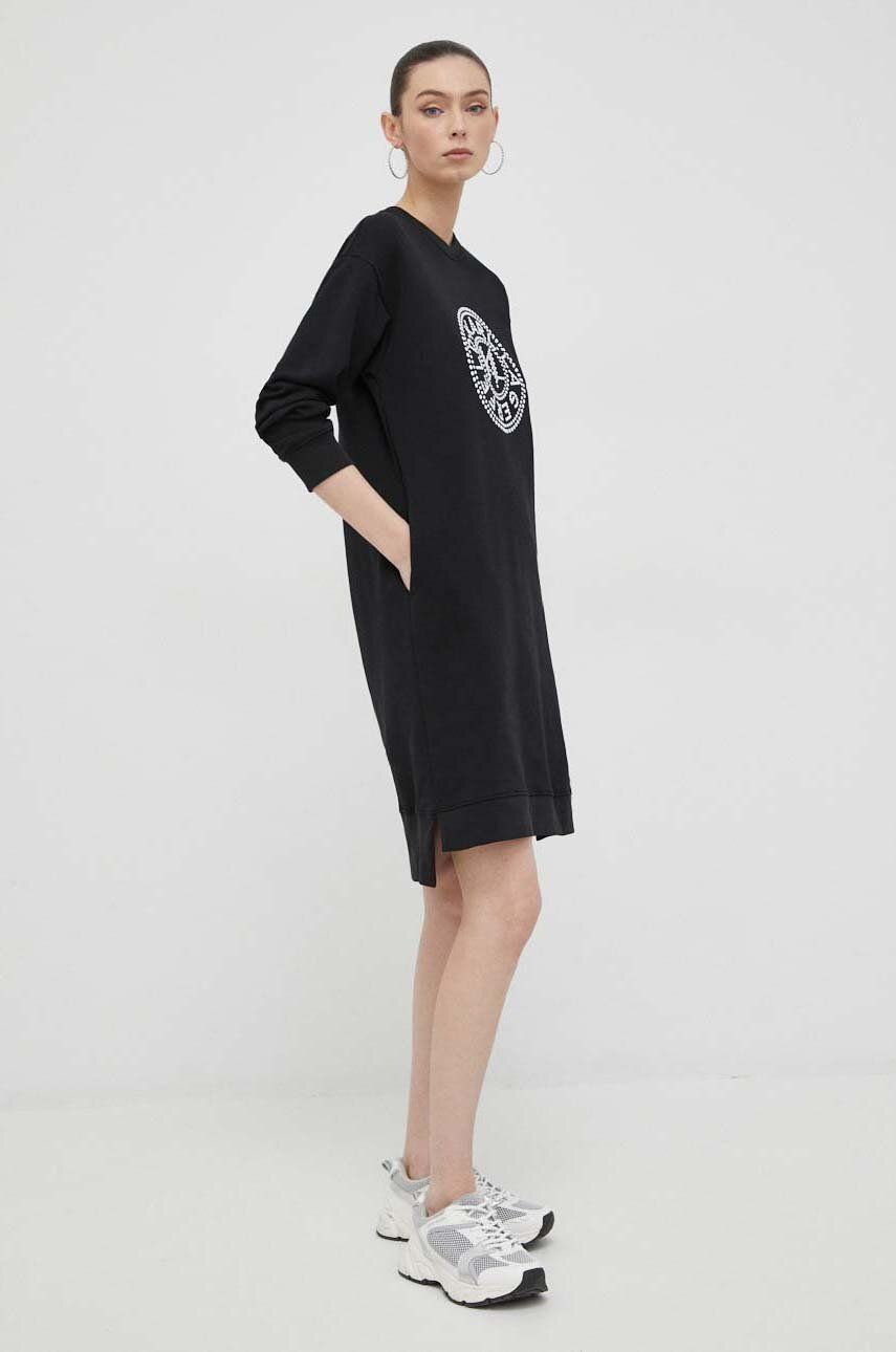 Karl Lagerfeld rochie din bumbac culoarea negru, mini, oversize 2023 ❤️ Pret Super answear imagine noua 2022
