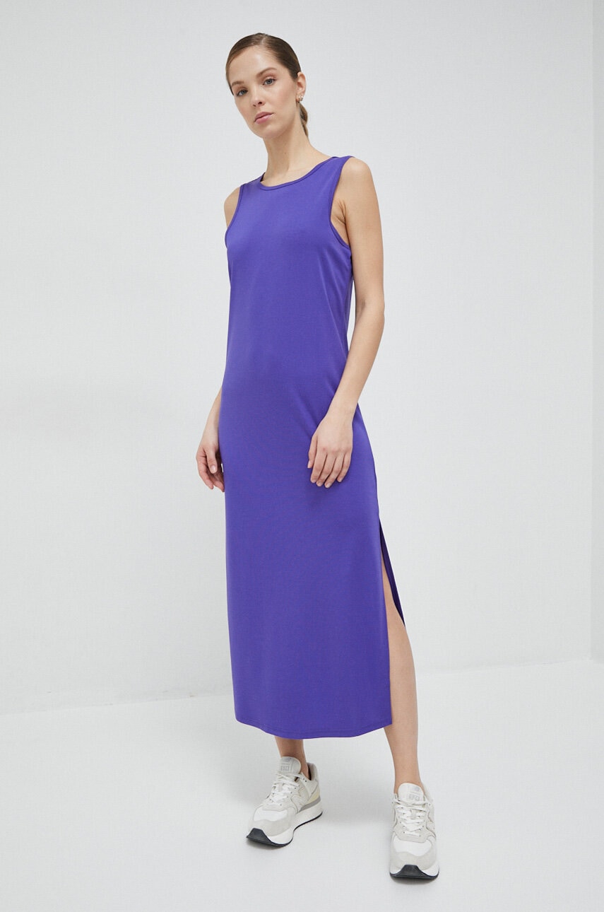 4F rochie culoarea violet, maxi, drept