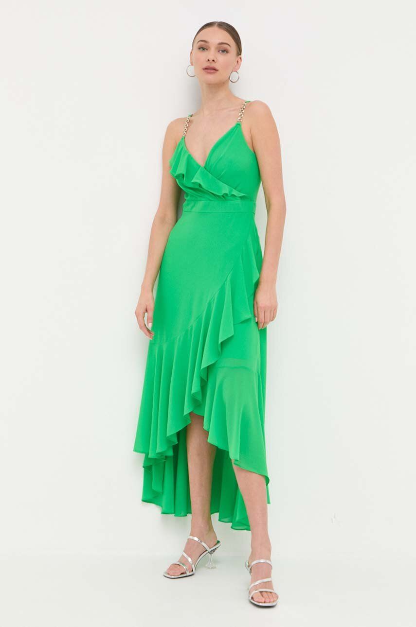 Morgan rochie culoarea verde, midi, evazati