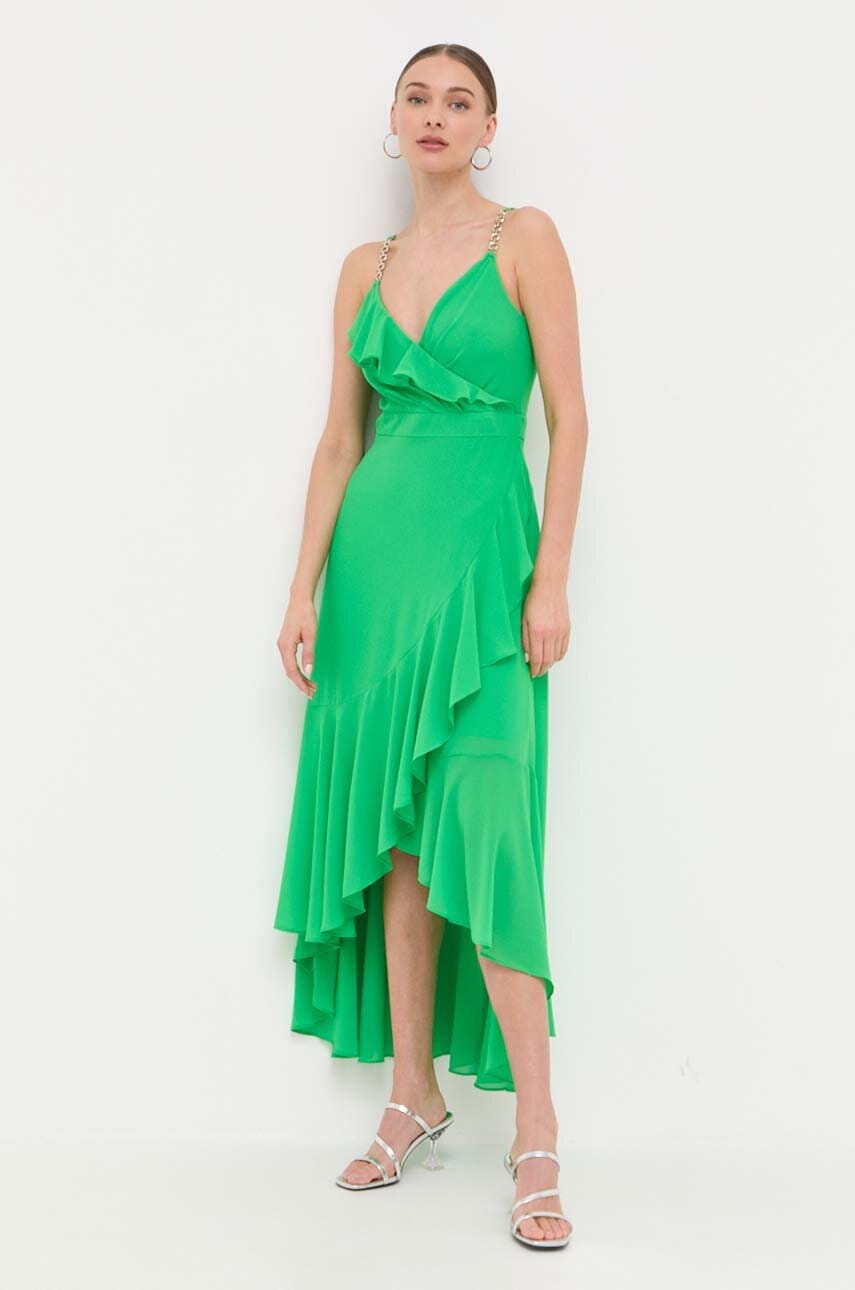 Morgan rochie culoarea verde, midi, evazati