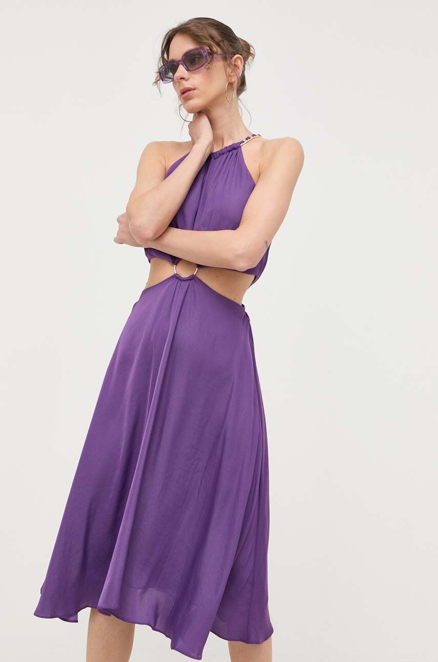 Morgan rochie culoarea violet, mini, evazati