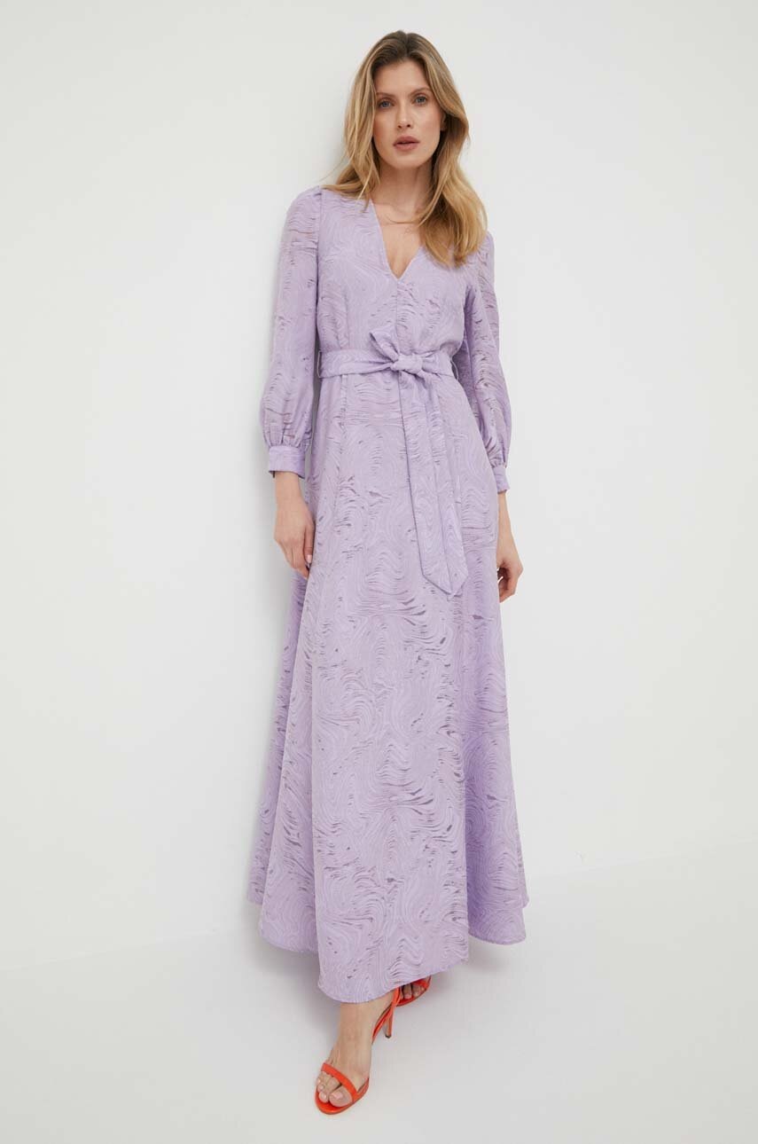 Ivy Oak rochie culoarea violet, maxi, evazati