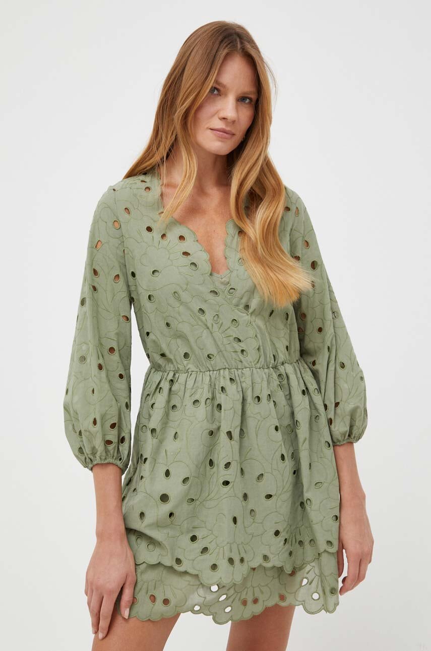 Ivy Oak Rochie Culoarea Verde, Mini, Evazati