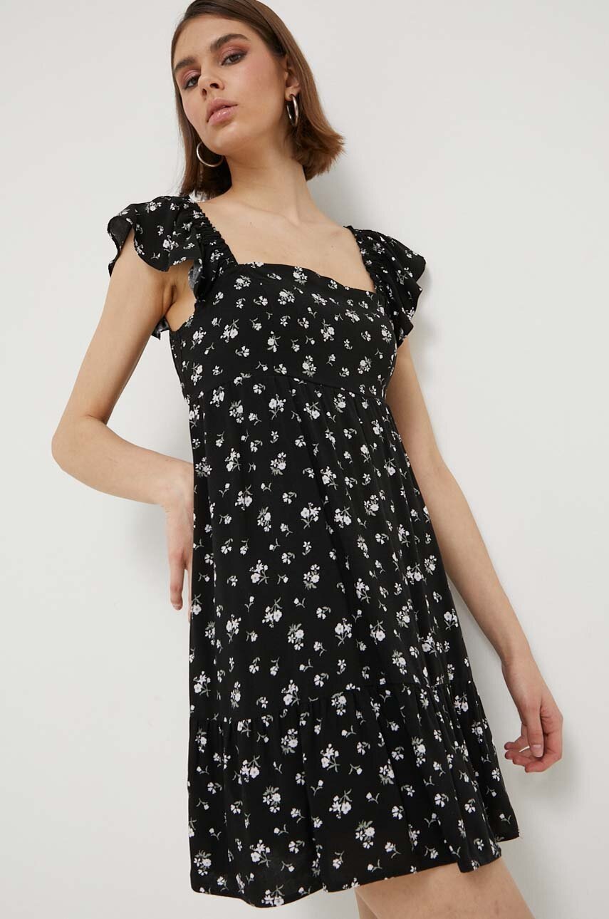 Hollister Co. rochie culoarea negru, mini, evazati