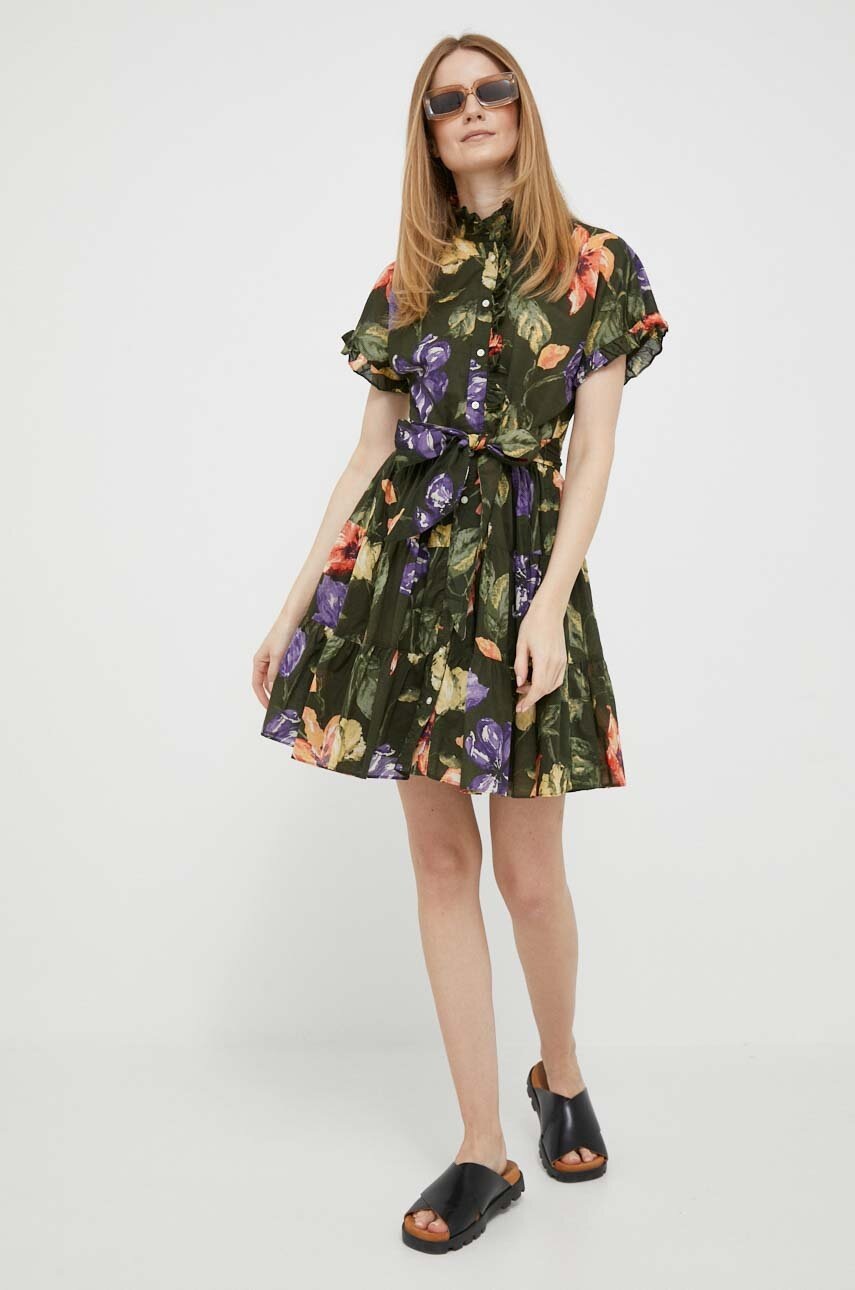 

Бавовняна сукня Lauren Ralph Lauren mini розкльошена