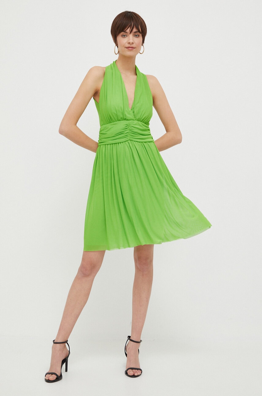 Artigli rochie culoarea verde, mini, evazată