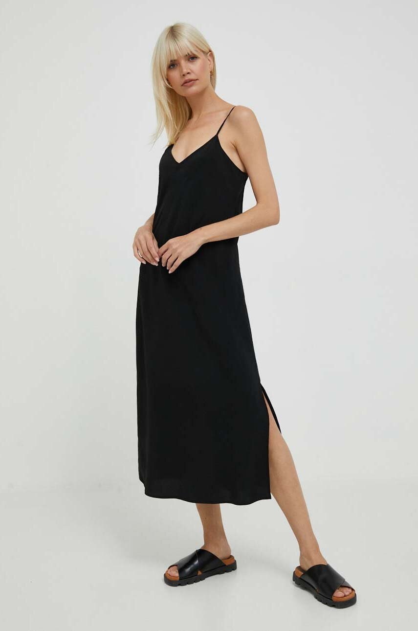 Gap Rochie Culoarea Negru, Midi, Drept